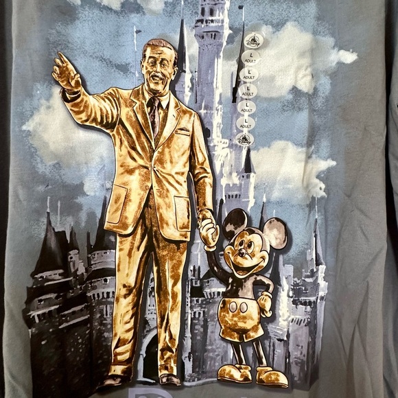 Men’s Disney Grey Mickey & Walt Disney Short Sleeve T-Shirt - Size L - NWT - Picture 3 of 4